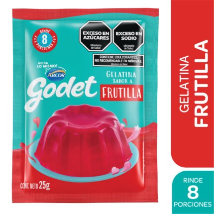 GELATINA GODET FRUTILLA X25 GR
