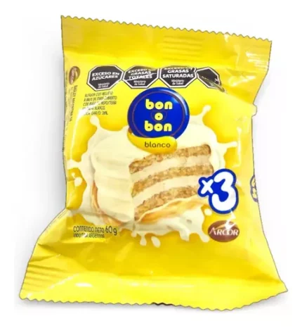 ALFAJOR BON O BON TRIPLE BLANCO X 60G