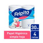 PAPEL HIGIENICO 30M X 4u FELPITA