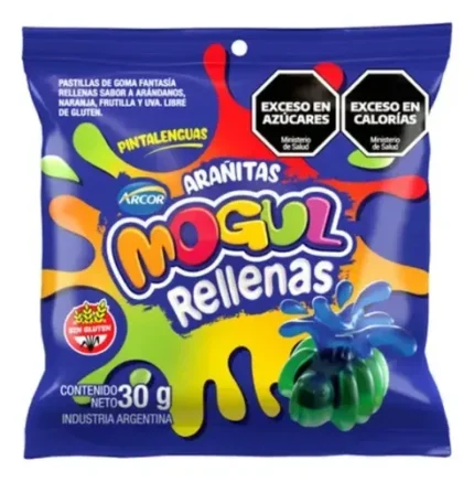 GOMITAS ARAÑITAS RELLENAS MOGUL X 12 UNIDADES
