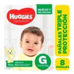 PAÑALES HUGGIES G X 8UNID