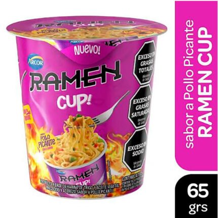 RAMEN ARCOR CUP POLLO PICANTE 65 GR