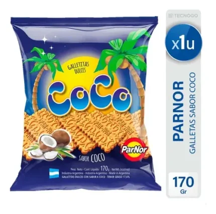 GALLETITAS COCO PAR NOR X 170 GR