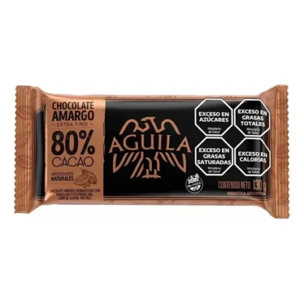 CHOCO AGUILA 80% CACAO X 130 GR