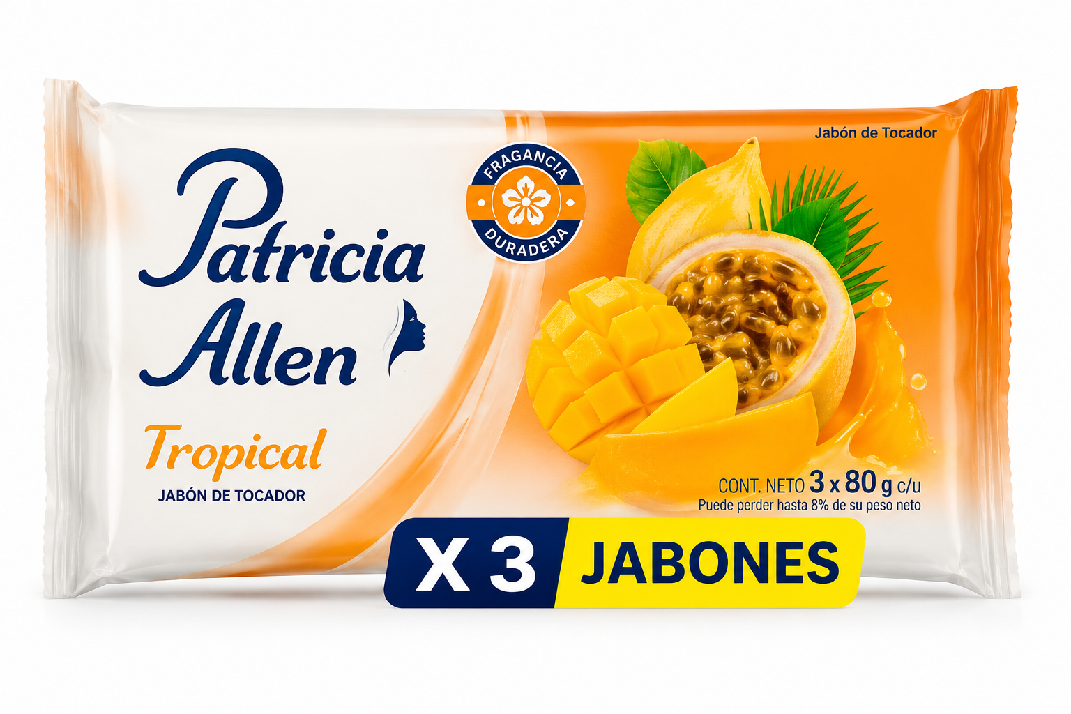 JABON DE TOCADOR PATRICIA ALLEN TROPICAL X 3