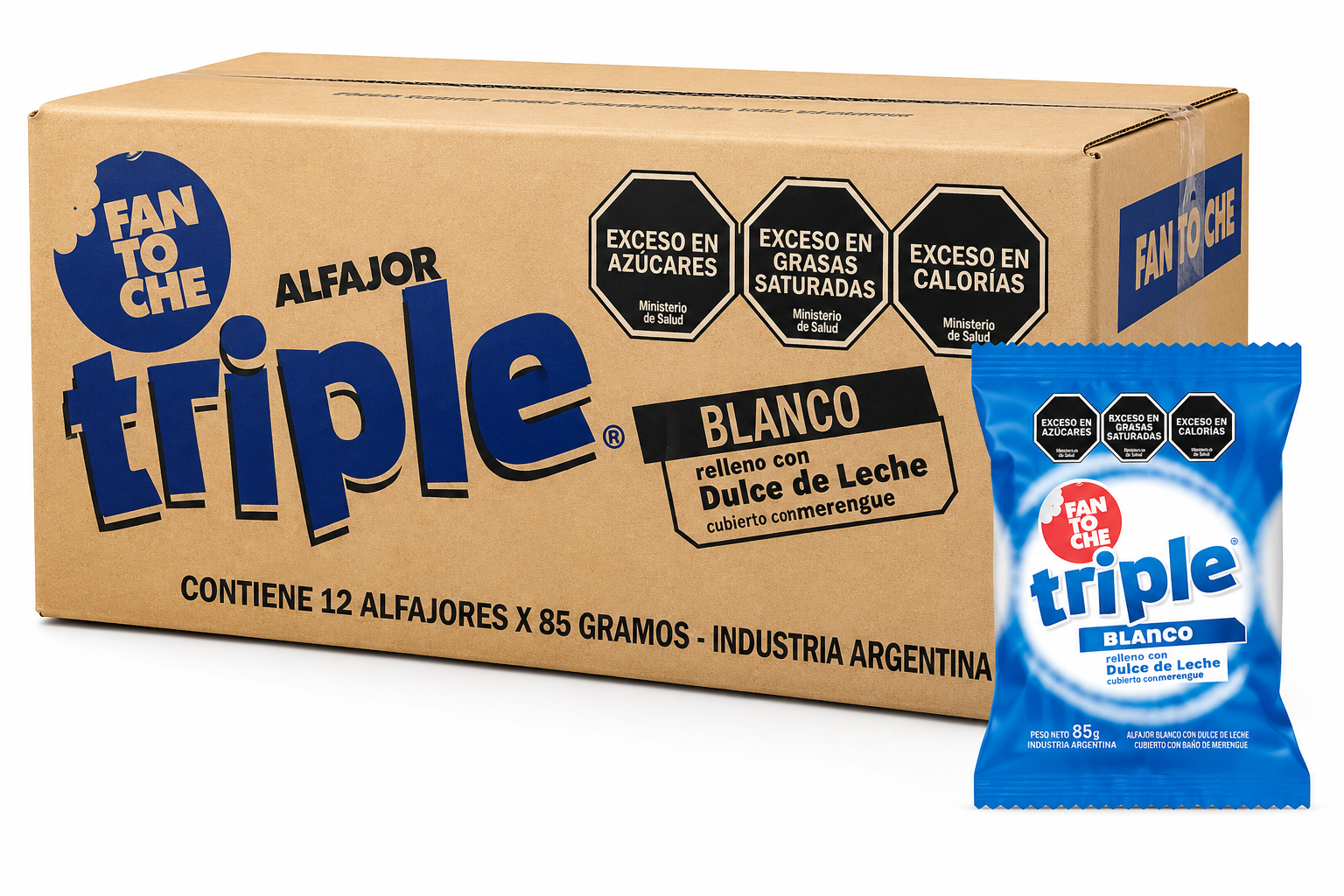 FANTOCHE TRIPLE BLANCO X CAJA - 12U