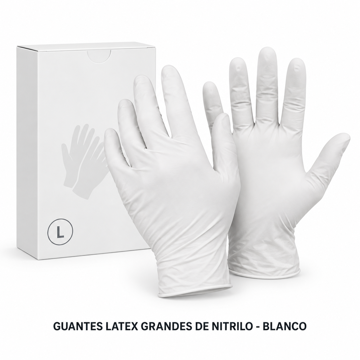 GUANTES LATEX GRANDES DE NITRILO - BLANCO