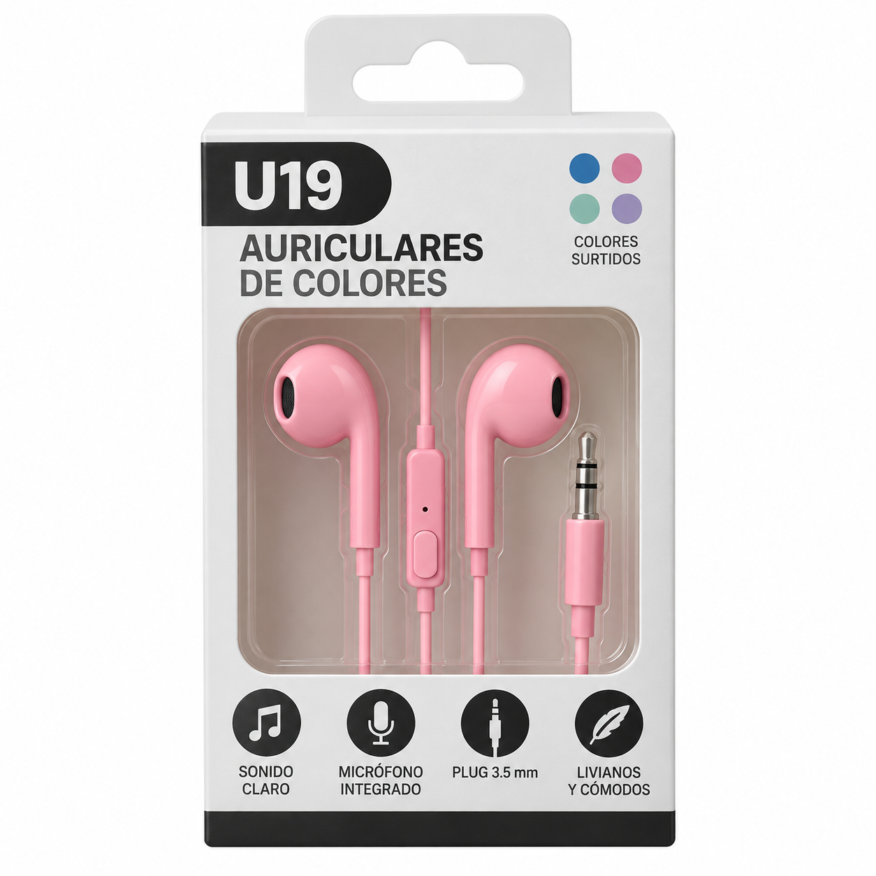 AURICULARES DE COLORES U19