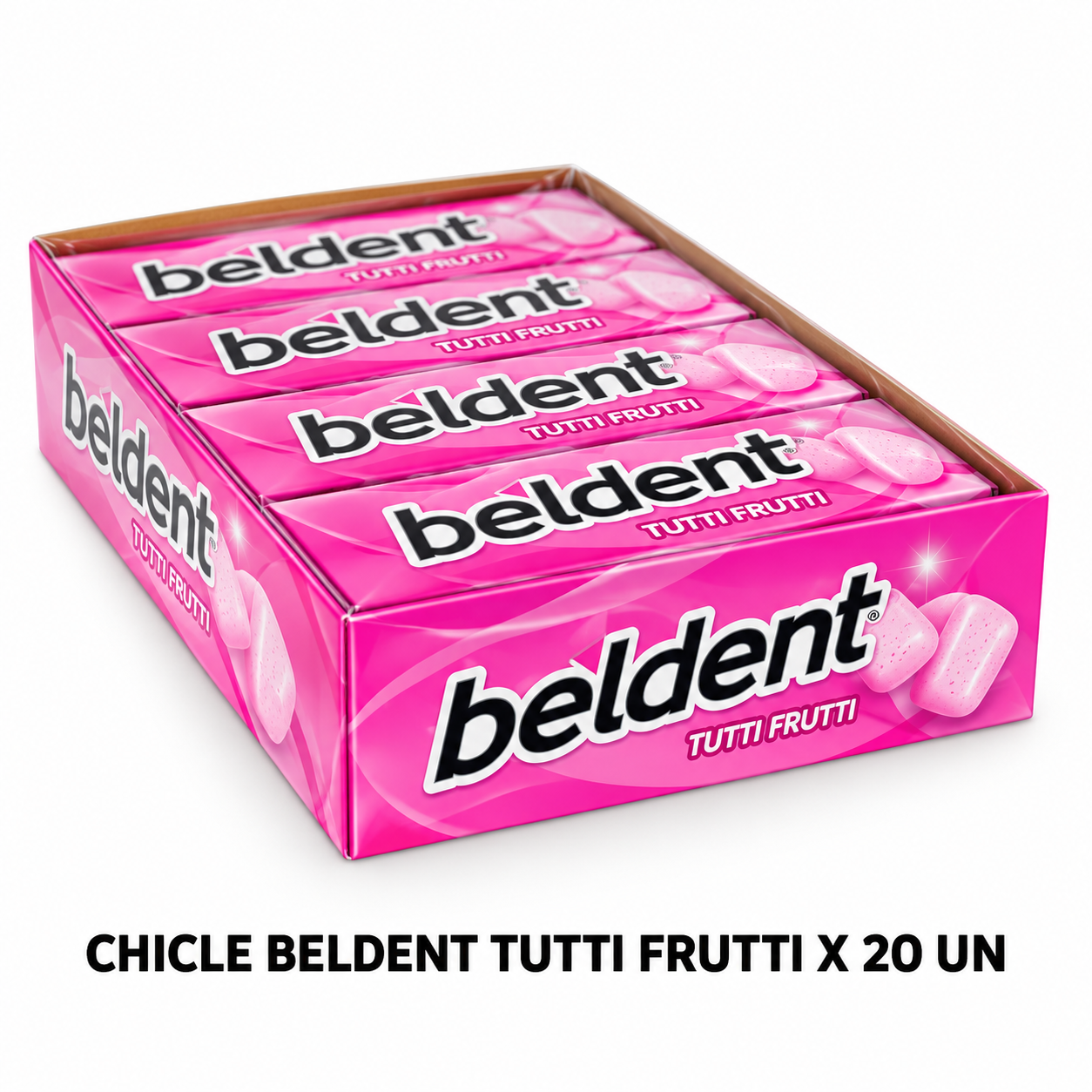 CHICLE BELDENT TUTTI FRUTTI X 20 UN